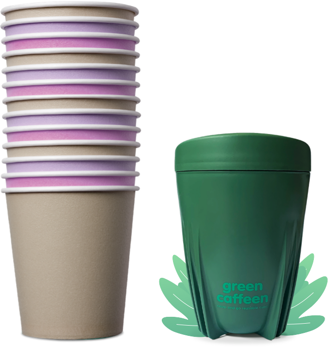 Green Caffeen Cups